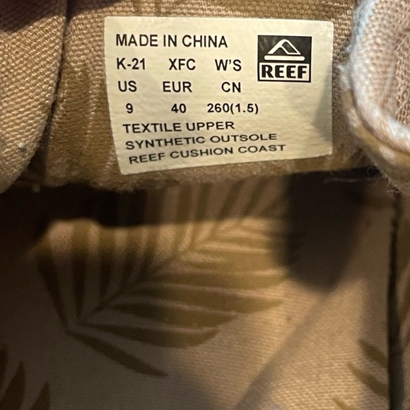 Reef Cushion Coast Women 9 Flexible Sneakers With Slip On Entry - Oatmeal - Picture 5 of 6